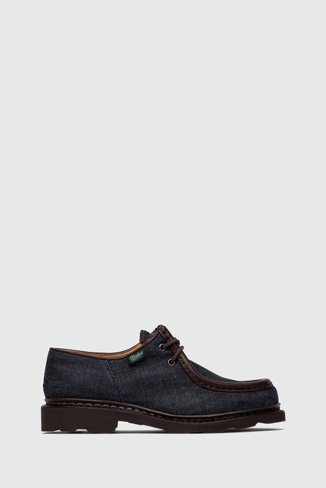 PARABOOT X ROY ROGER'S DERBY SHOES IN DENIM
