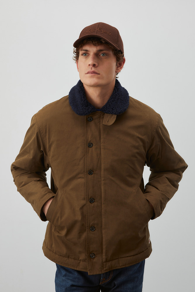 DECK JACKET IN COTTON AND NYLON