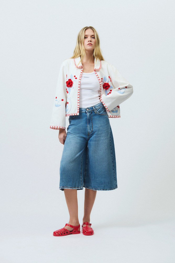 KAORI BERMUDA SHORTS IN OCEAN DENIM