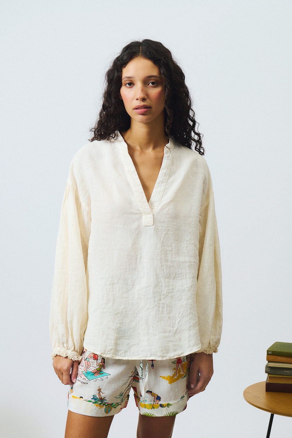 ROY ROGERS: ELOISE BLOUSE IN LINEN 