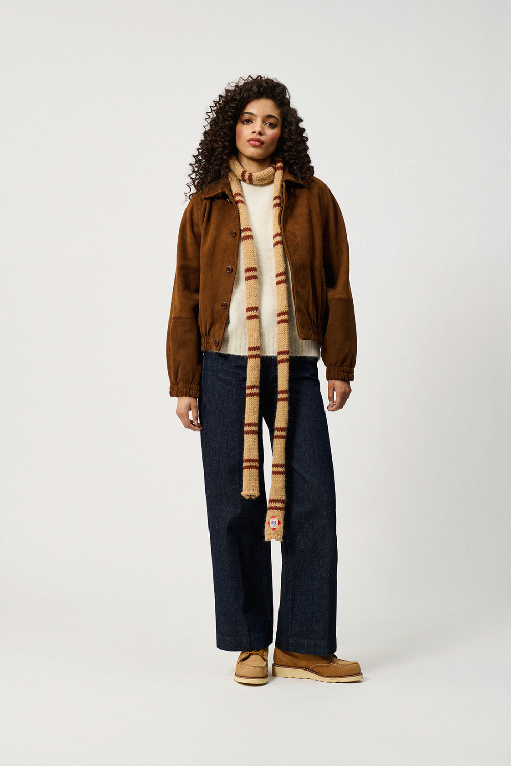 ROY ROGERS: SUEDE PUFFER BOMBER JACKET