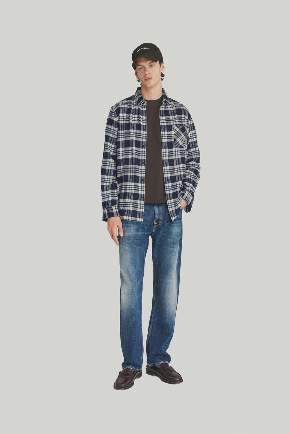 ROY ROGERS: CAMICIA A QUADRI CON COLLETTO BUTTON-DOWN