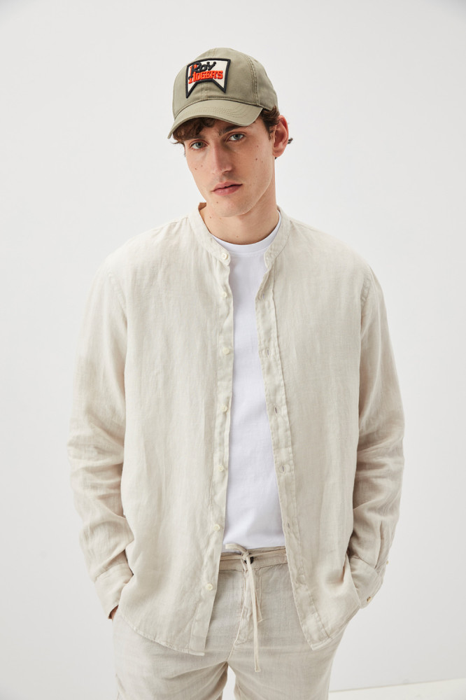 COREY RIVIERA SHIRT IN DYED LINEN