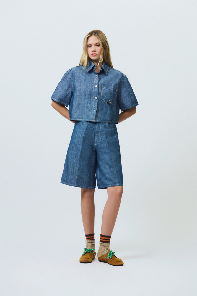 SHIRT IN RINSE WASH CHAMBRAY