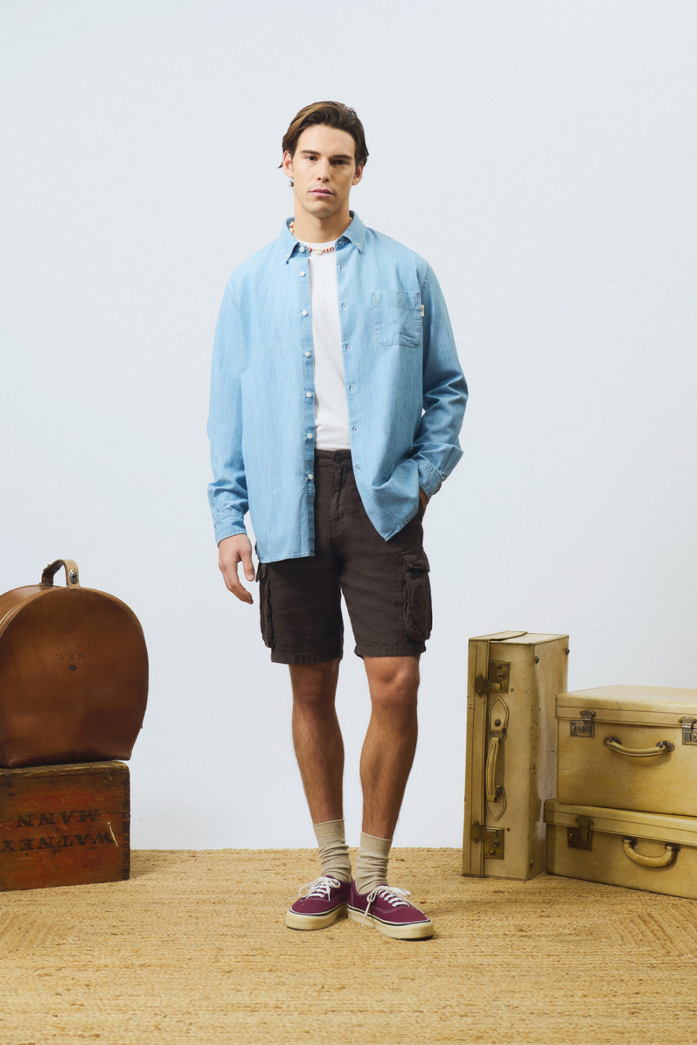 ROY ROGERS: CAMICIA IN DENIM CHAMBRAY