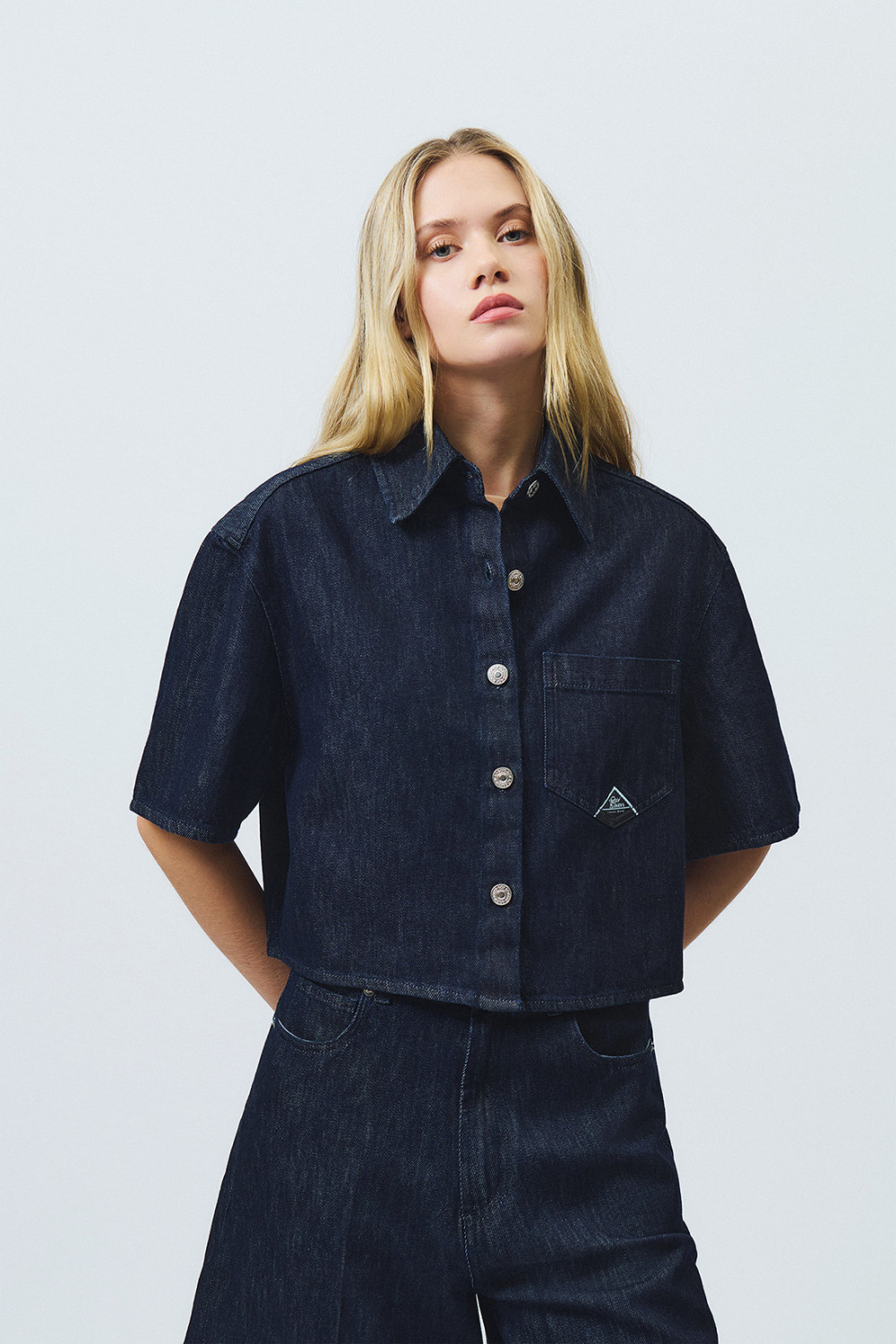 ROY ROGERS: SHIRT IN LIGHT RINSE WASH DENIM