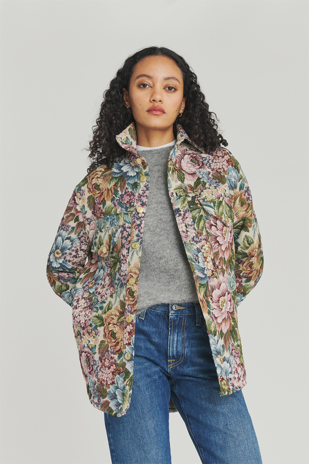 ROY ROGERS: CAMICIA JULES FLOWER TAPESTRY