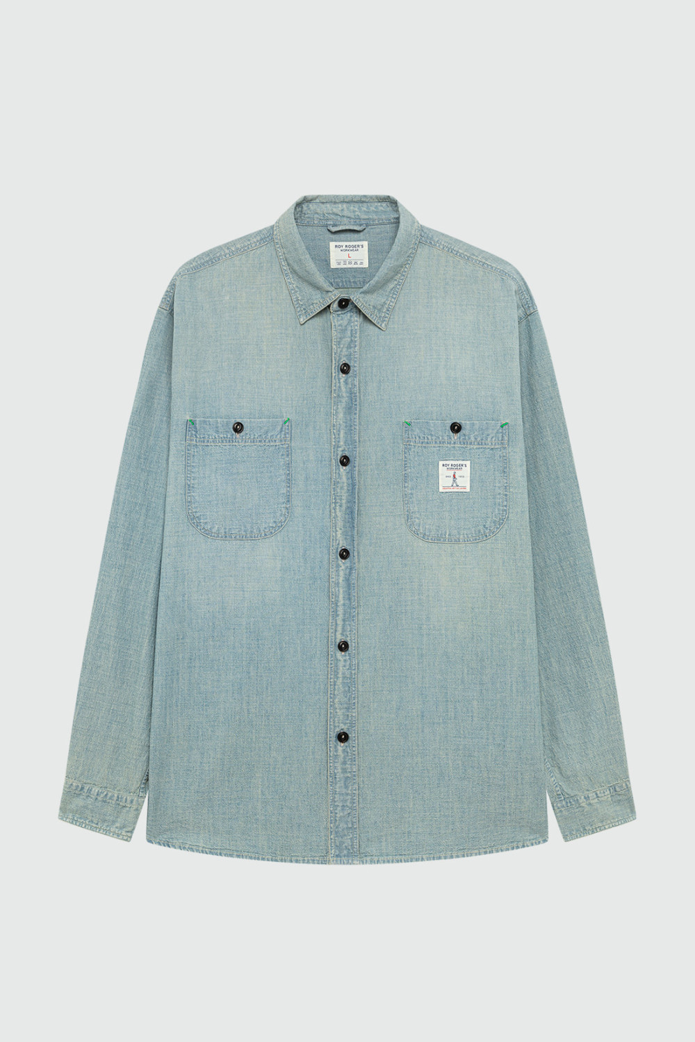 ROY ROGERS: LIAM SHIRT IN SAND BLEACH CHAMBRAY