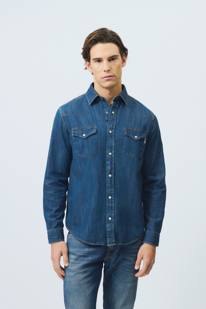 CAMICIA MARTIN BLUE STONE