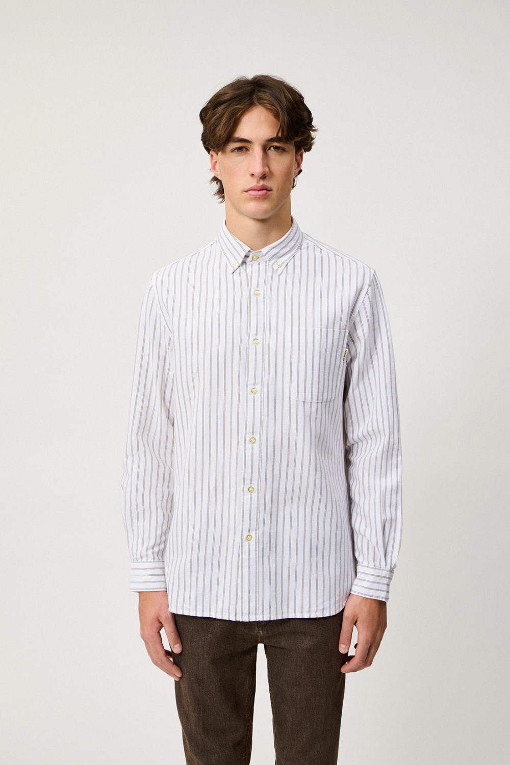 ROY ROGERS: CAMICIA OXFORD A RIGHE