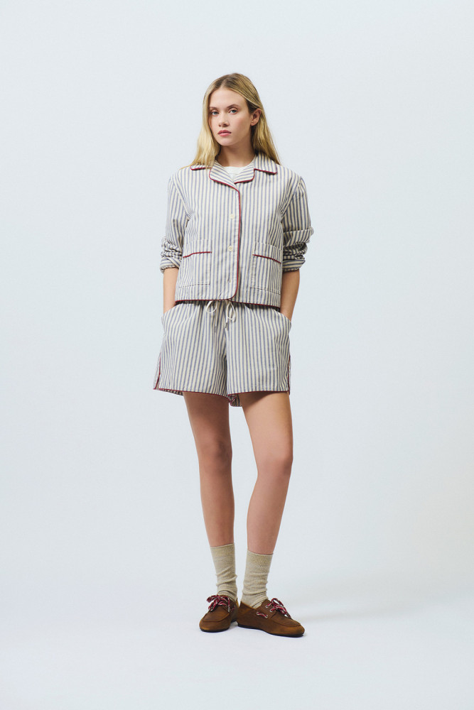 CAMICIA PAJAMA A RIGHE