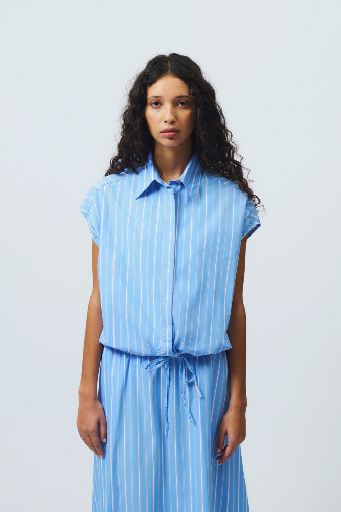 CAMICIA TIDE IN POPELINE A RIGHE