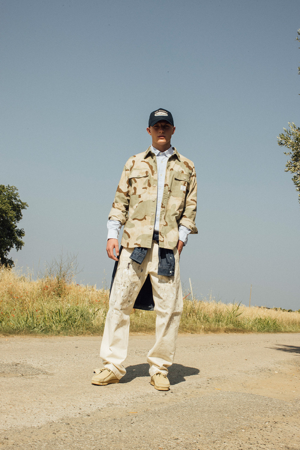 ROY ROGERS: CAMICIA WORK CON MOTIVO CAMOUFLAGE