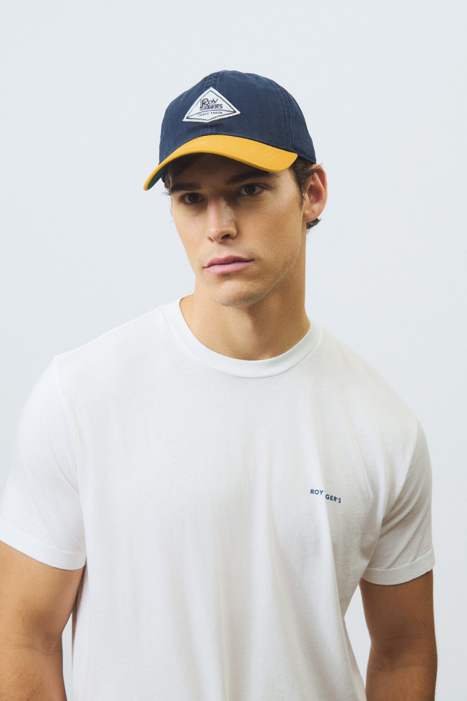 HERRINGBONE PRINT BASEBALL CAP