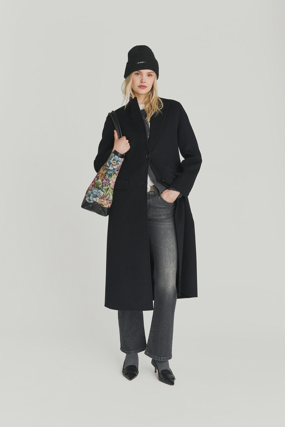 ROY ROGERS: SINGLE-BREASTED WOOL COAT