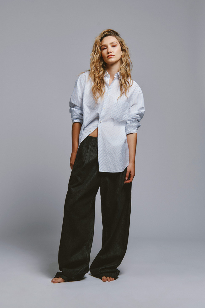 EVA X ROY ROGER'S - EVA DENIM BLACK LIGHT STONE PANTS