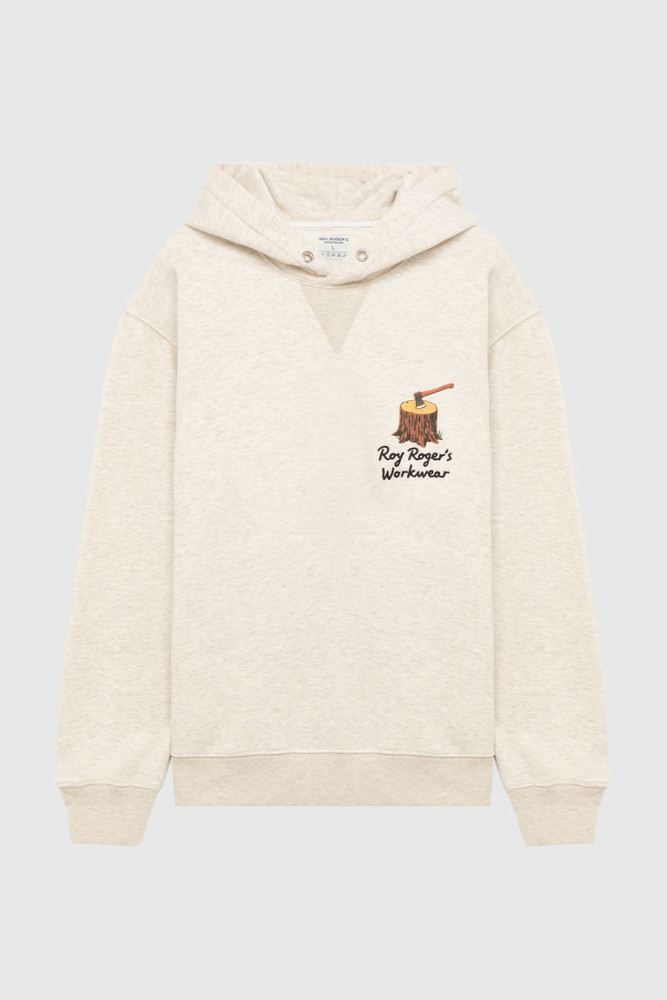 HOODED SWEATSHIRT WITH AXE PRINT