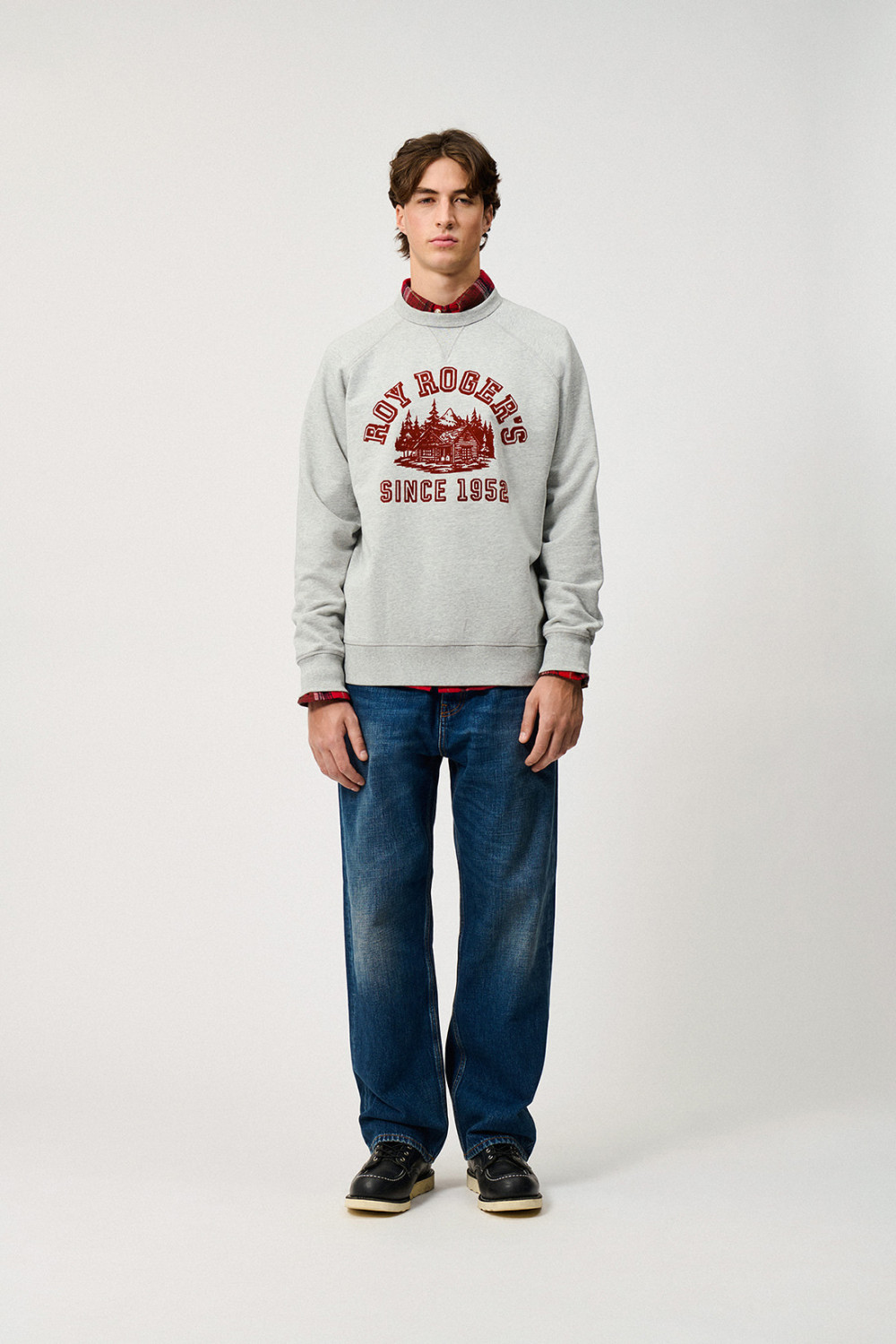 ROY ROGERS: CREW NECK SWEATSHIRT WITH CHALET PRINT