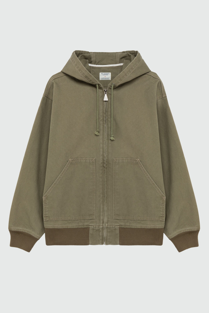 GIACCA AUSTIN IN CANVAS CON ZIP E CAPPUCCIO