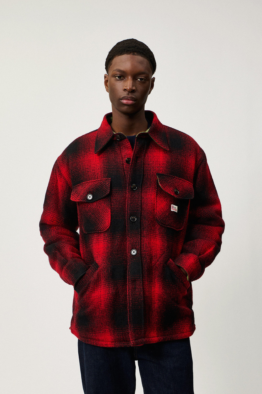 ROY ROGERS: BUFFALO JACKET IN CHECK PRINT WOOL