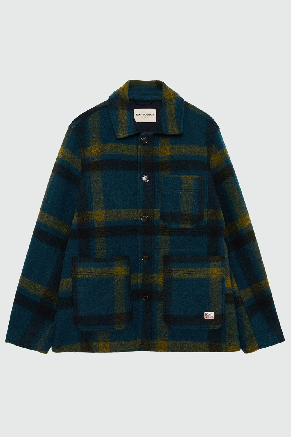 ROY ROGERS: FARMER JACKET IN CHECK PRINT WOOL