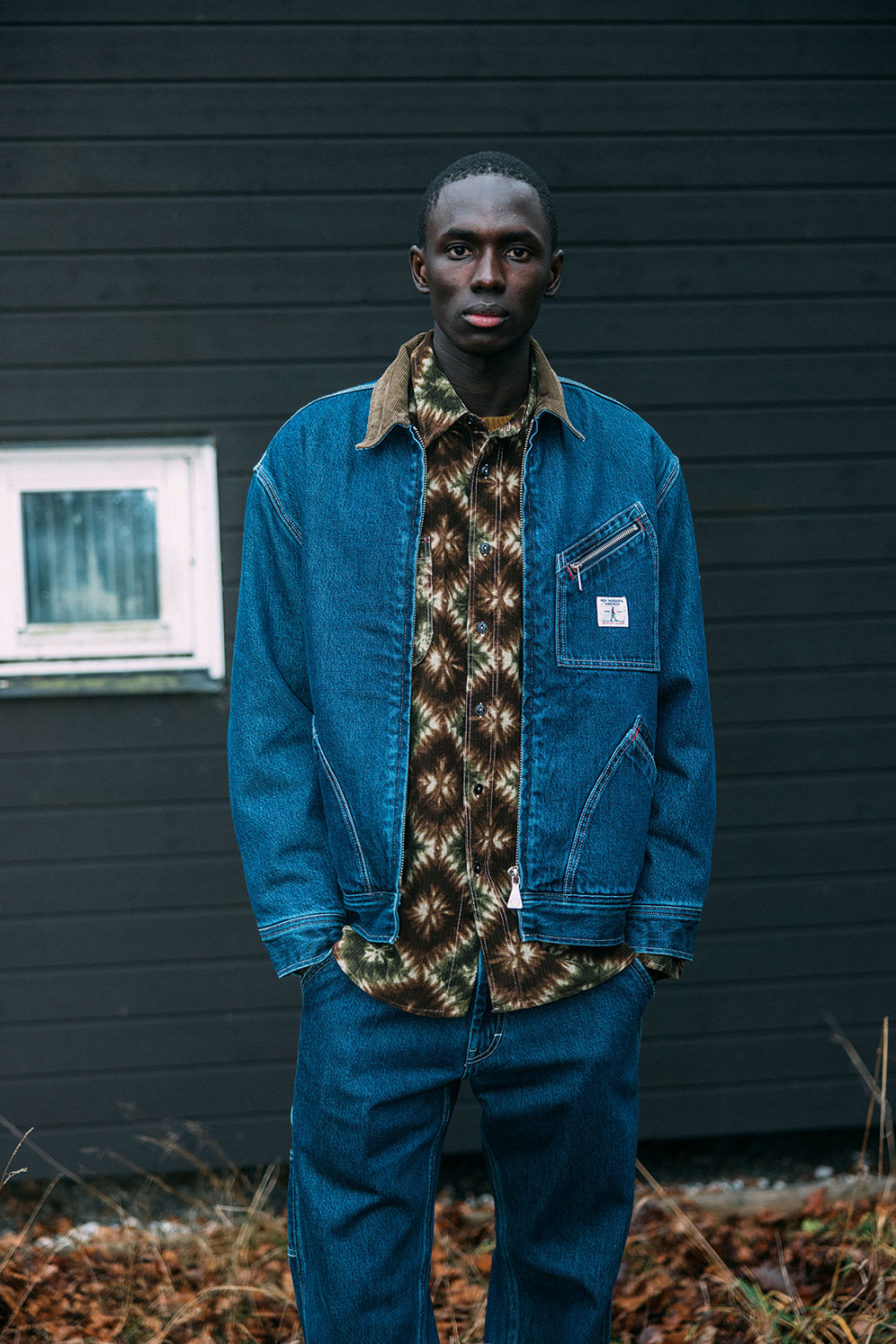 ROY ROGERS: WORK JACKET IN DENIM E WOOL