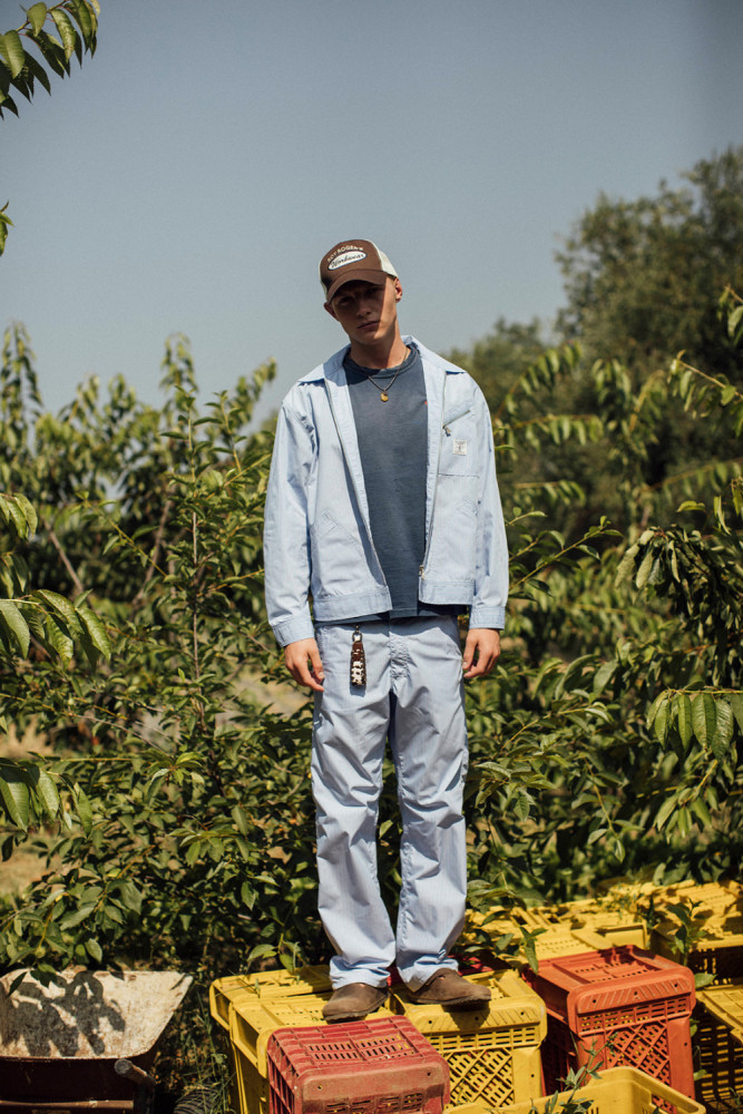 GIACCA WORK IN POPELINE GIAPPONESE A RIGHE