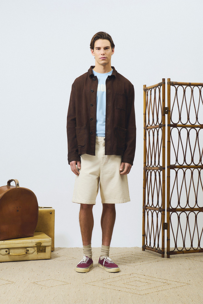 WORK JACKET IN WASHED SUEDE