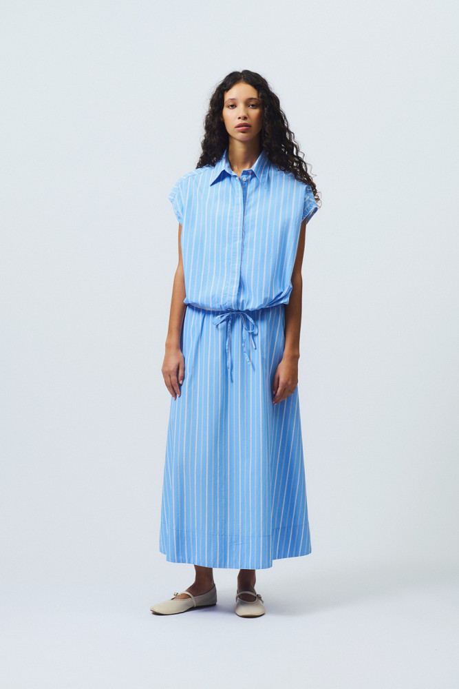 CAPRI SKIRT IN STRIPED POPLIN