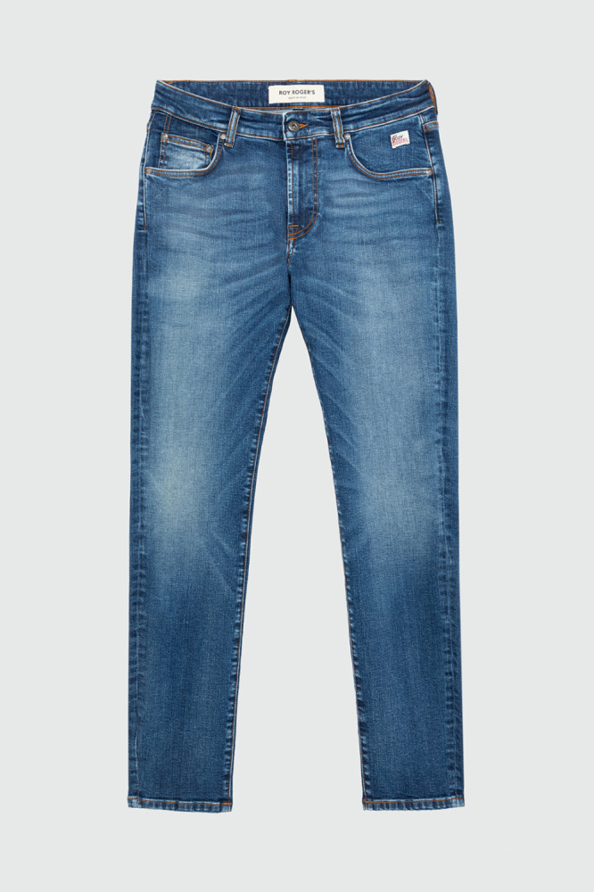 Roy Roger's Jeans Uomo 517 Weared 10 – Blu Skinny Slim – Collezione P-E 2025