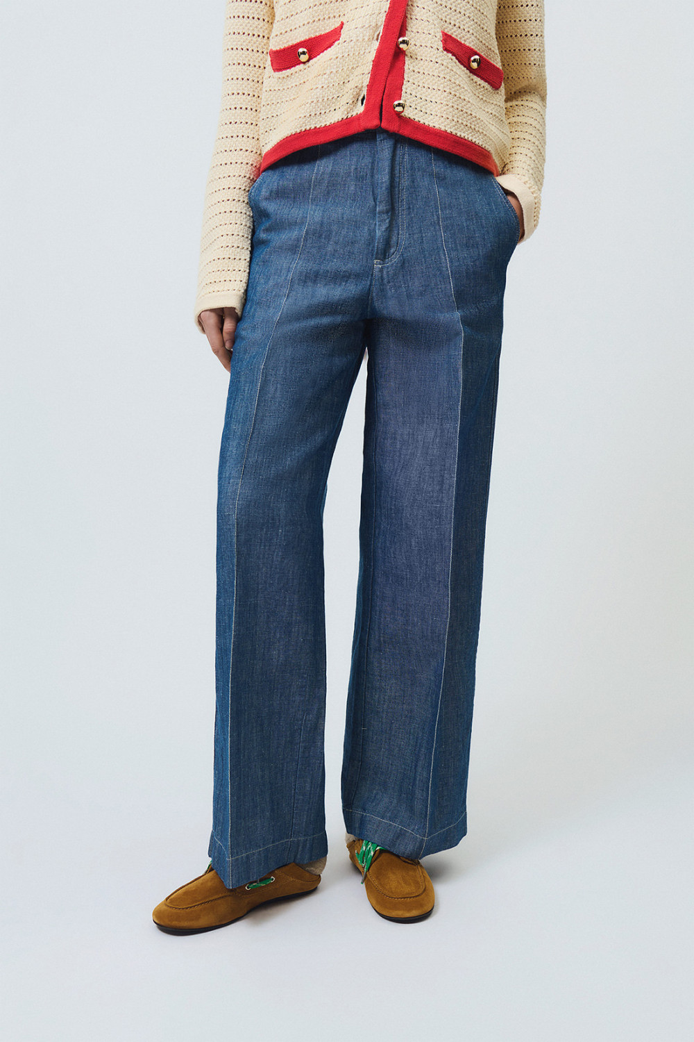 ROY ROGERS: CATALINA JEANS IN RINSE CHAMBRAY