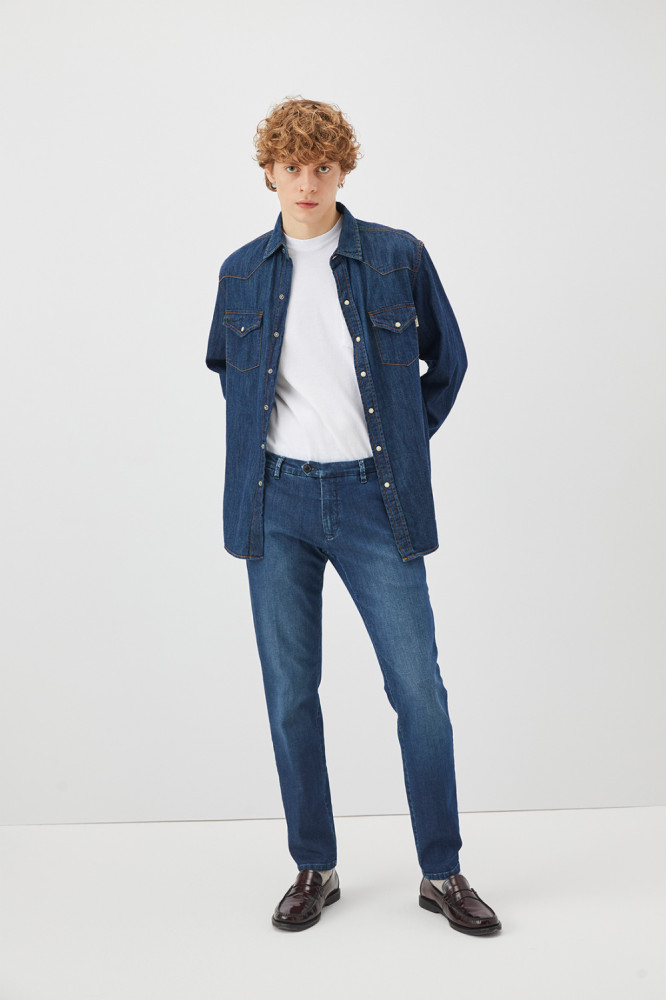 NEW ROLF MID WASH JEANS