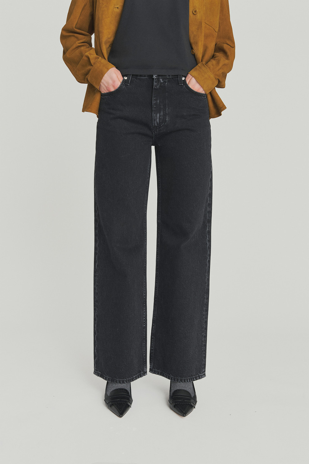 ROY ROGERS: JEANS SUPER WIDE BLACK STORY