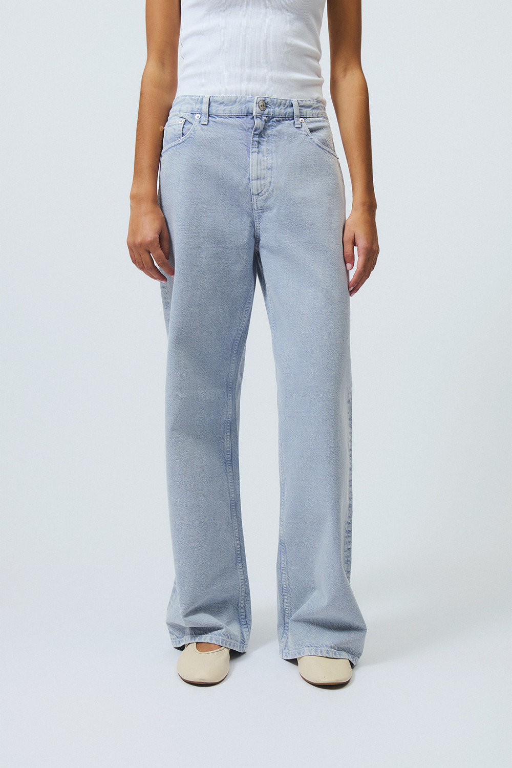 ROY ROGERS: JEANS SUPER WIDE MARMO STONEJEANS SUPER WIDE MARMO STONE