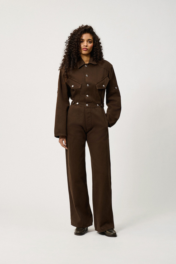 UTILITY JUMPSUIT IN CANVAS