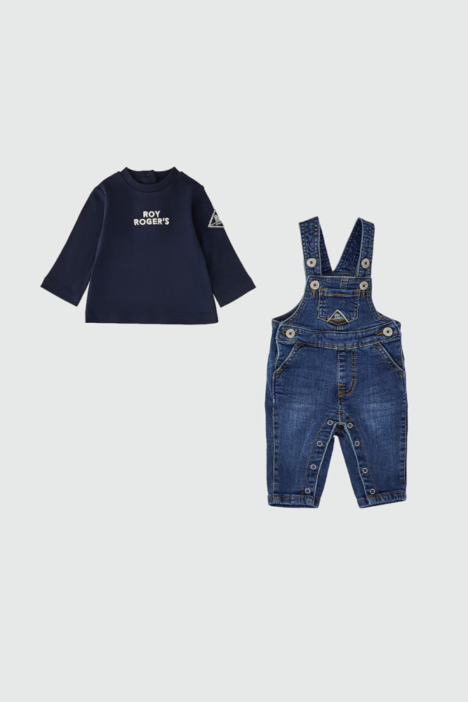 T-SHIRT AND SALOPETTE SET