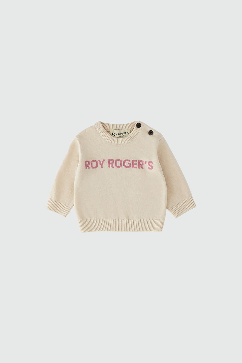 ROY ROGERS: MAGLIA GIROCOLLO IN COTONE E LANA