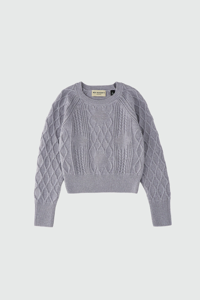 MAGLIA GIROCOLLO IN COTONE E LANA