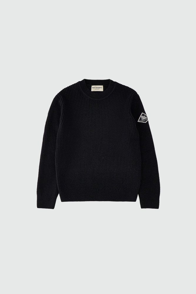 MAGLIA GIROCOLLO IN COTONE E LANA