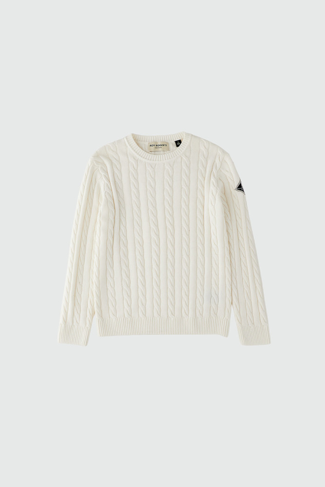 MAGLIA GIROCOLLO IN COTONE E LANA