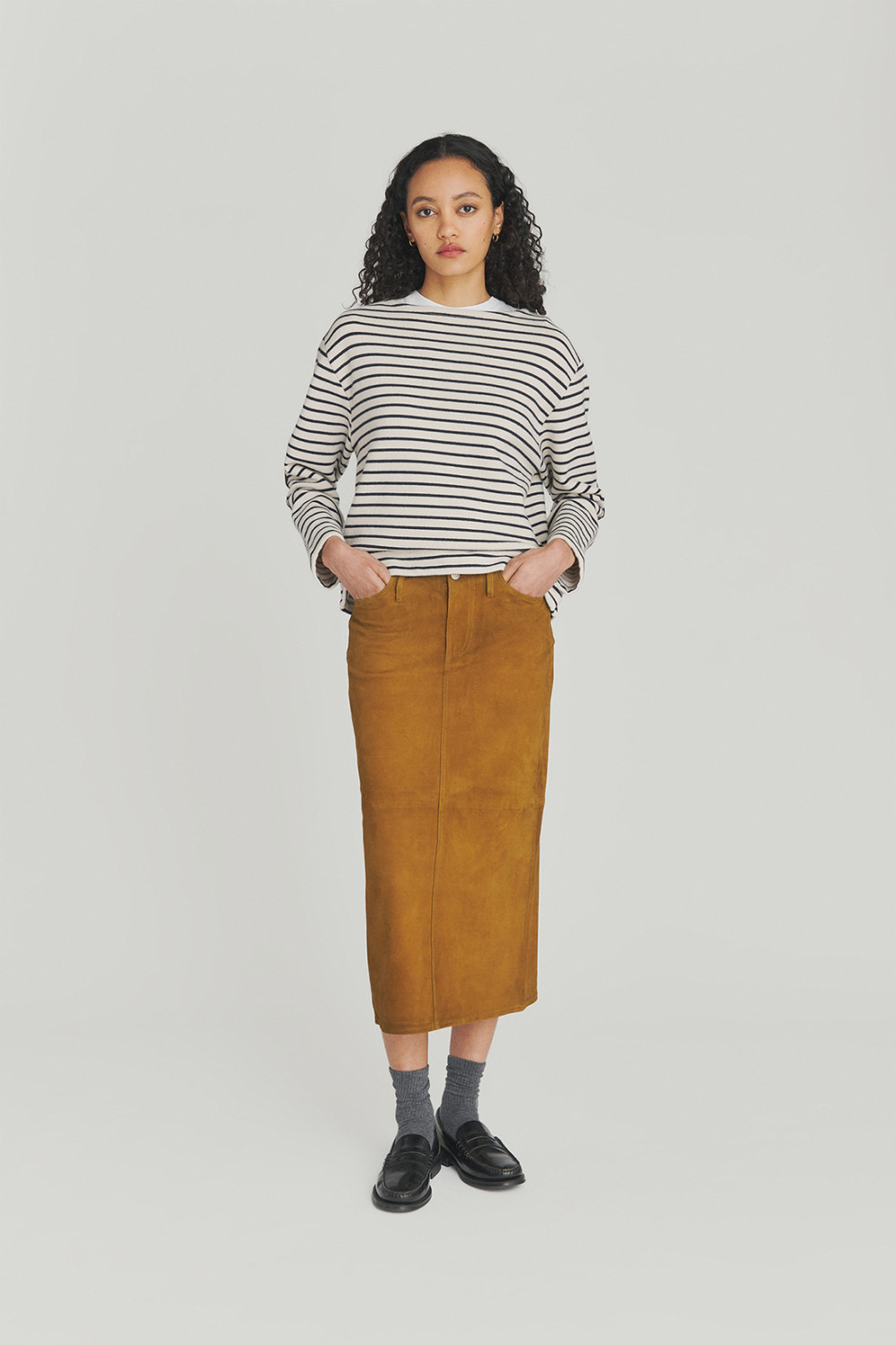 ROY ROGERS: CREWNECK TOP IN STRIPED JERSEY