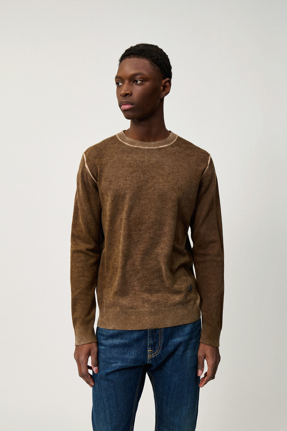 ROY ROGERS: CREW NECK SWEATER IN WOOL 