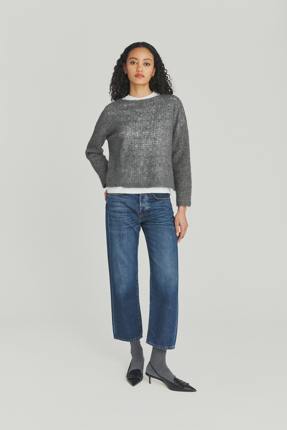 ROY ROGERS: MAGLIA WAFFLE IN CASHMERE E SETA