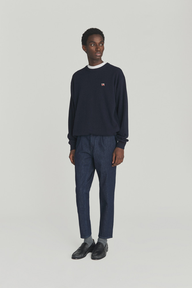 MAGLIONE GIROCOLLO BOX IN LANA