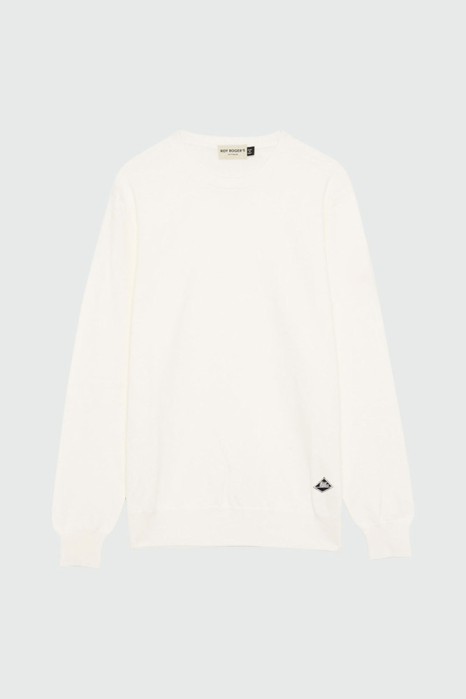 CREWNECK SWEATER IN GAUGE 12 COTTON