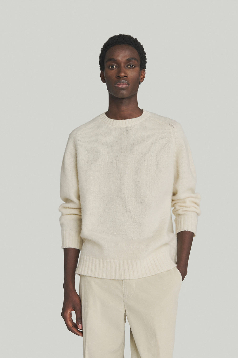 ROY ROGERS: MAGLIONE GIROCOLLO IN LANA SHETLAND