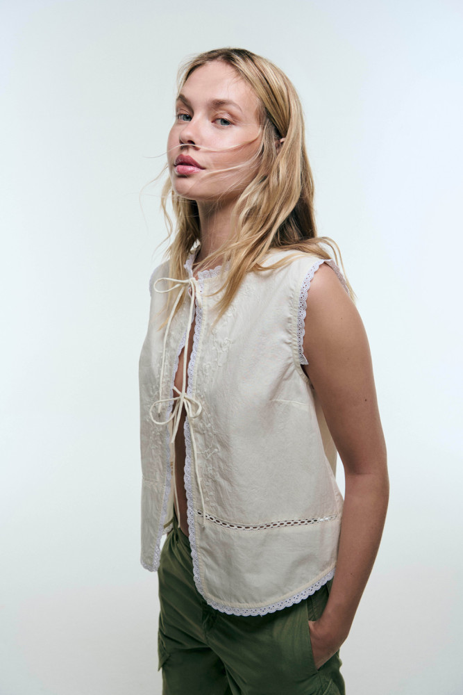 OLD GLORY - CAMICIA SMANICATA FARM CON RICAMI