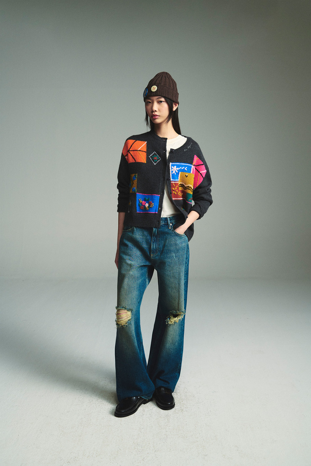 ROY ROGERS: OLD GLORY - CARDIGAN INTARSIA