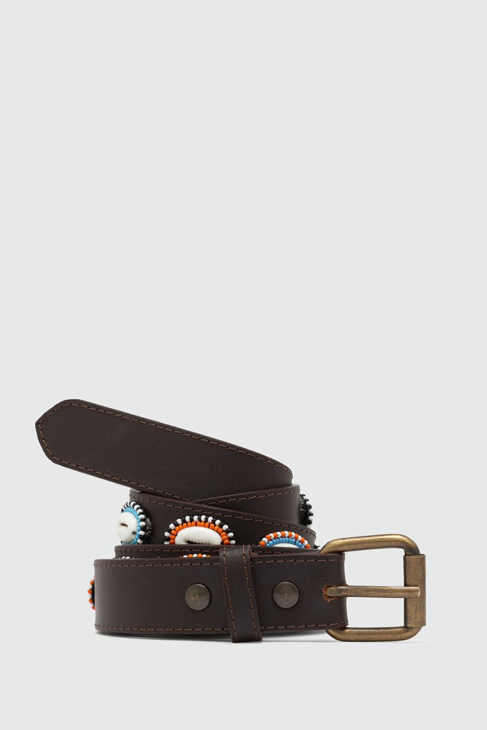 ROY ROGERS: OLD GLORY - BELT IN LEATHER WITH SHELLS