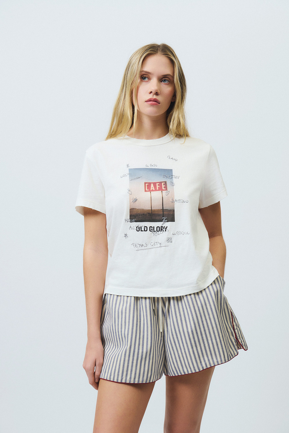 ROY ROGERS: OLD GLORY - T-SHIRT CON STAMPA POLAROID